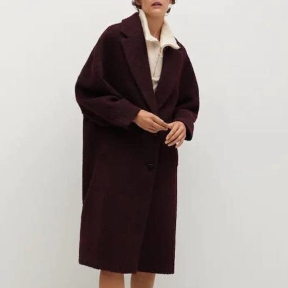 Mango Jackets & Blazers - New with tag Mango burgundy Coat